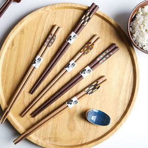 Ayumi Japanese Style Black Walnut Chopsticks Set