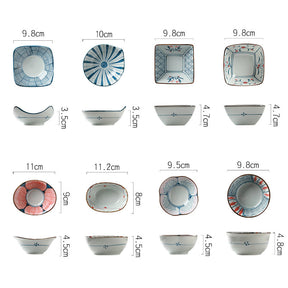Japanese Style Condiment Dish Sauce Bowl (8 Piece Set)