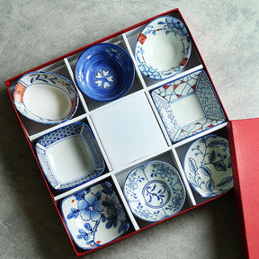 Japanese Style Condiment Dish Sauce Bowl (8 Piece Set)