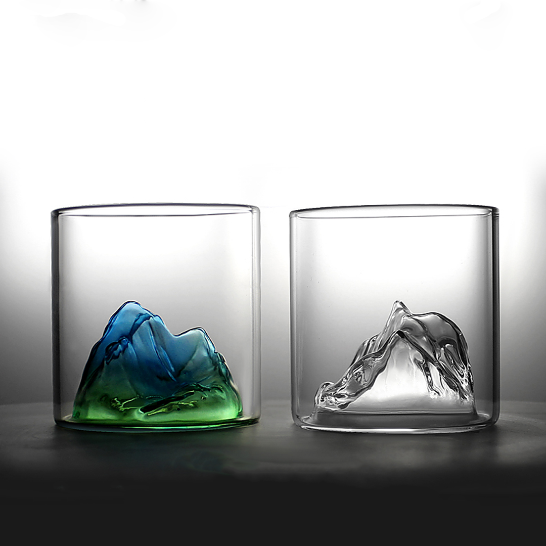 Custom Mount Fuji Spring Whiskey Glass
