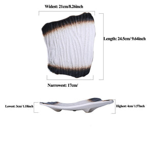 Akasuki Leaf Shaped Tile Dish