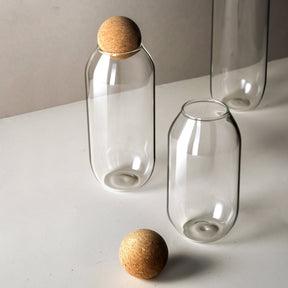 Japanese Elegant Kitchen Storage Jar With Nob Lid