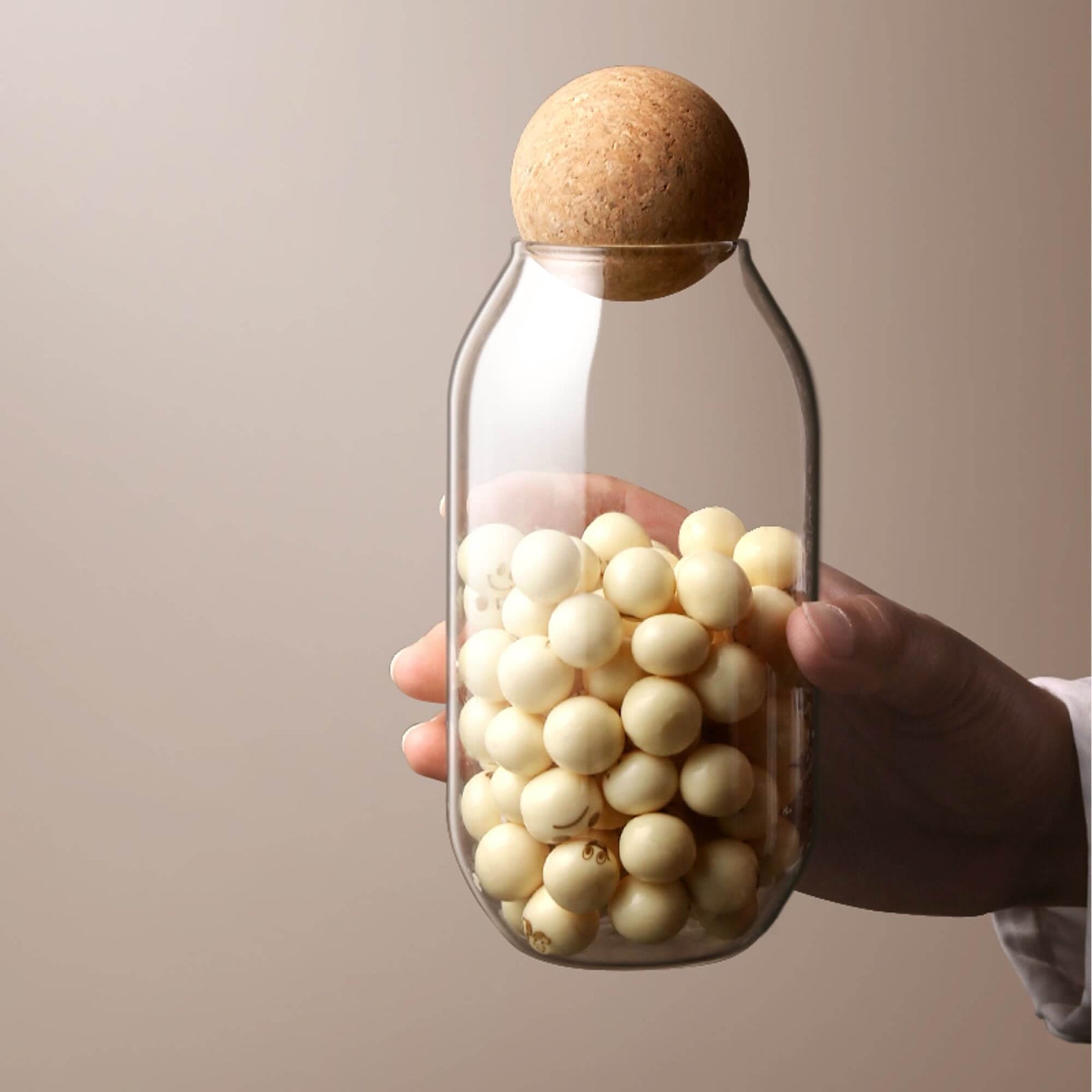 Japanese Elegant Kitchen Storage Jar With Nob Lid