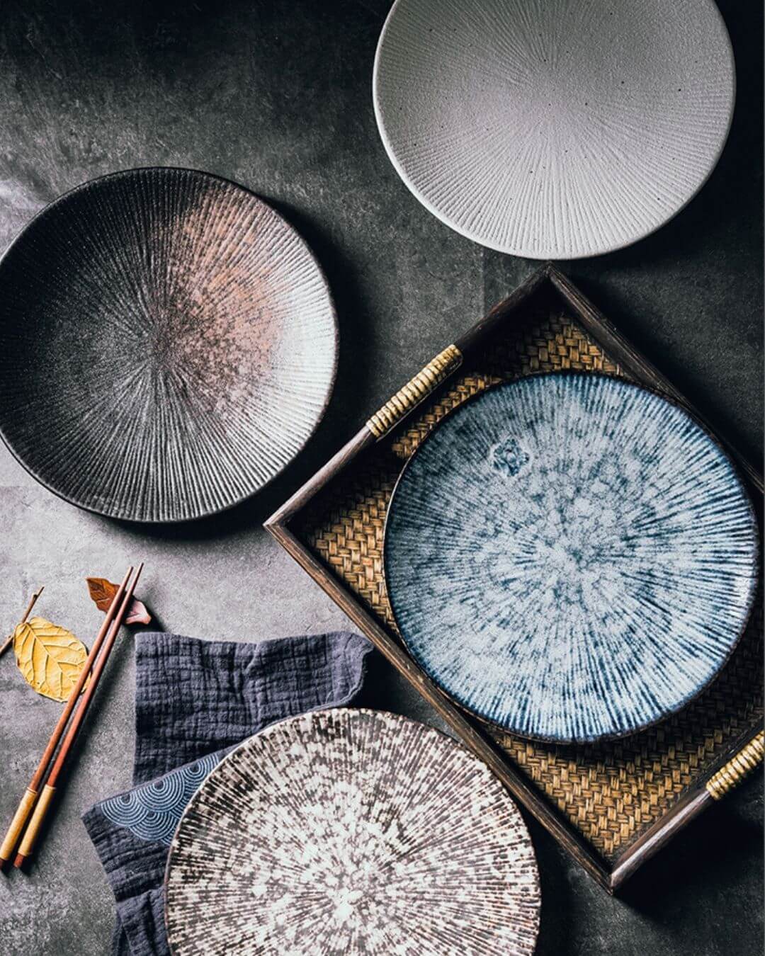 Kaiso Japanese Ceramic Plate Set