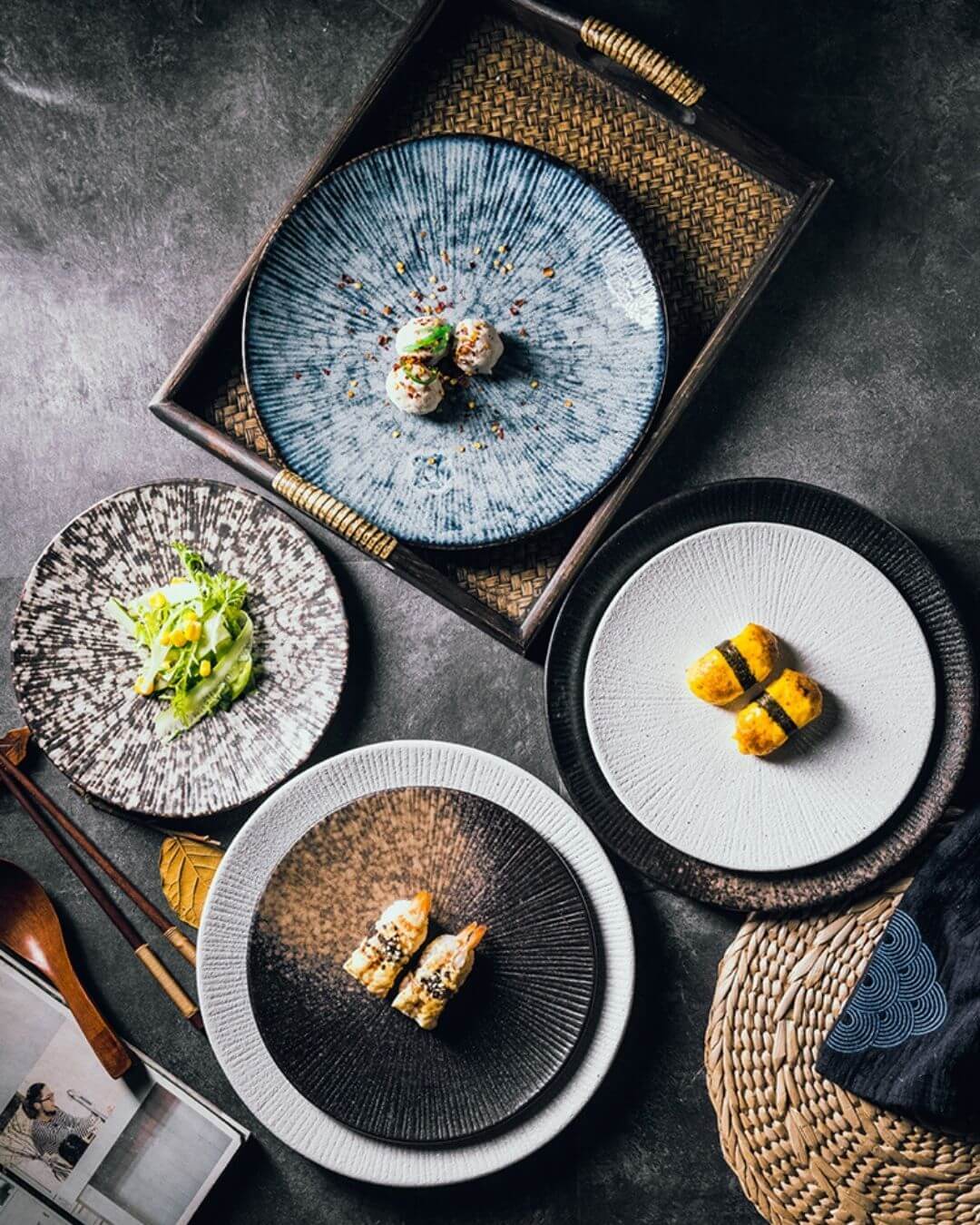 Kaiso Japanese Ceramic Plate Set