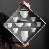 Paru White Ceramic Kungfu Tea Set