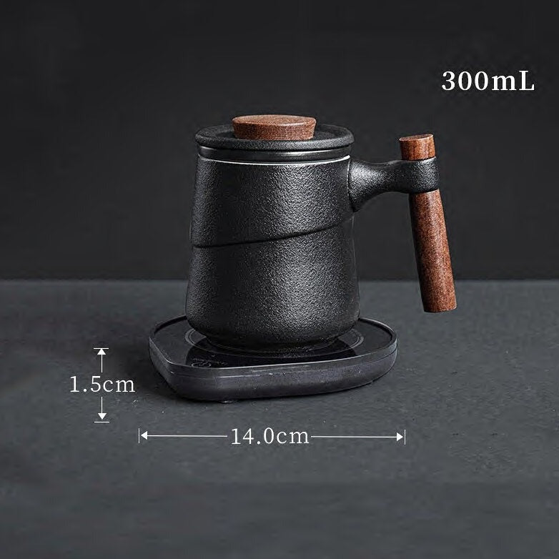 Hogen Ceramic Wooden Handle Mug