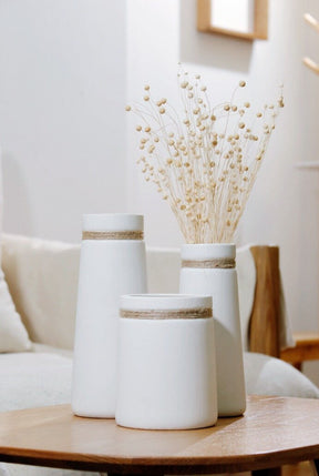 White Ceramic Minimalistic Vase