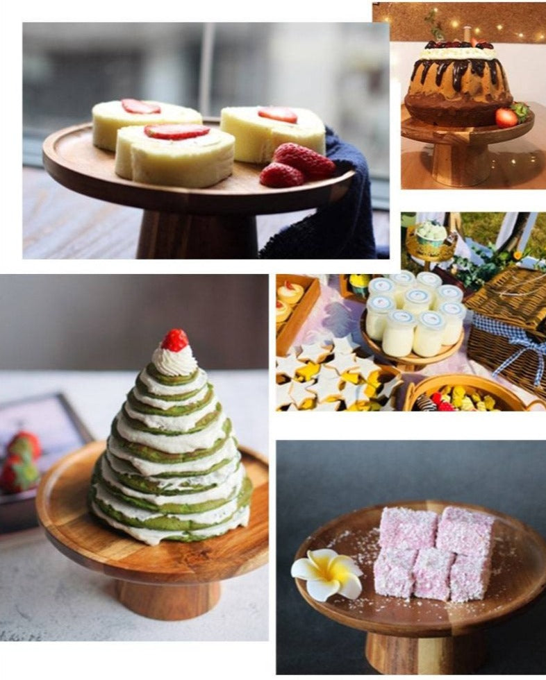 Walnut Wooden Cake Stand & Fruit Stand